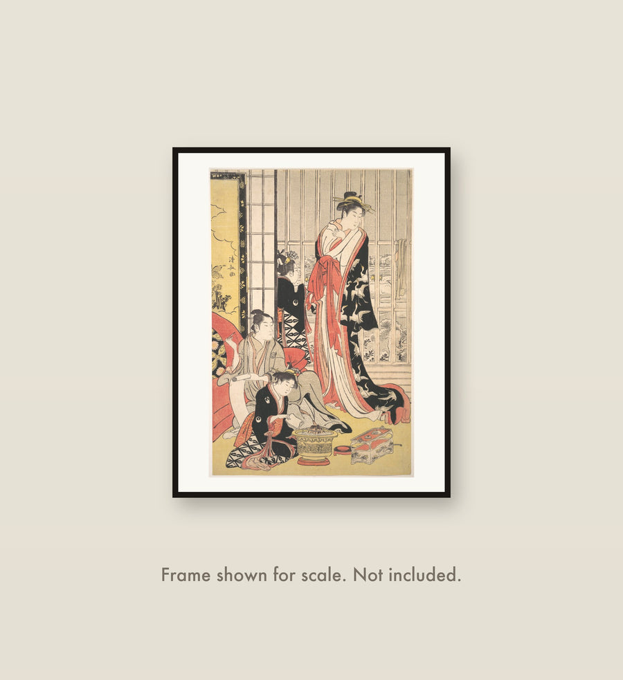 Interior Scene shown framed on a wall at its 11 by 14 inch print size. Frame shown for scale and not included.