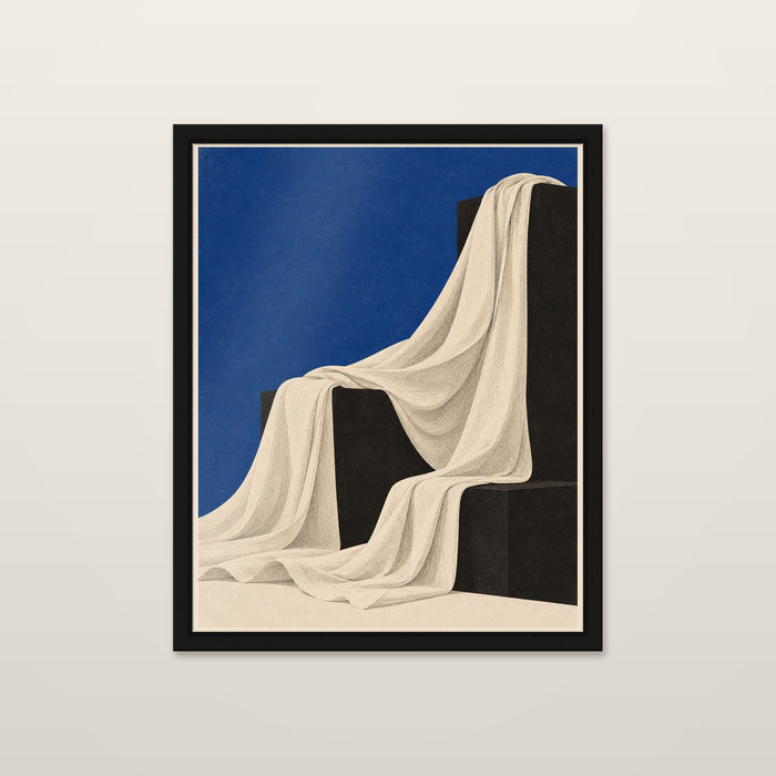 Drapery, Blue Field, shown at 8 x 10 in / Unframed