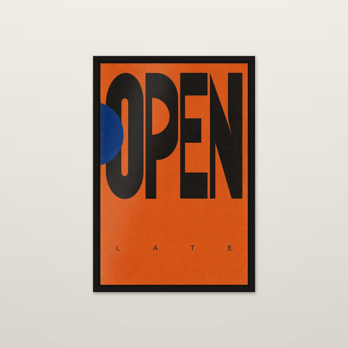 Open Late, shown at 8 x 12 in / Unframed