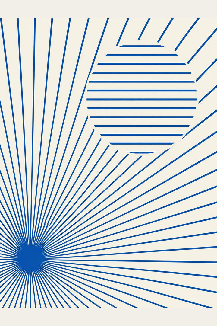 Cobalt Sunburst, the unframed sheet