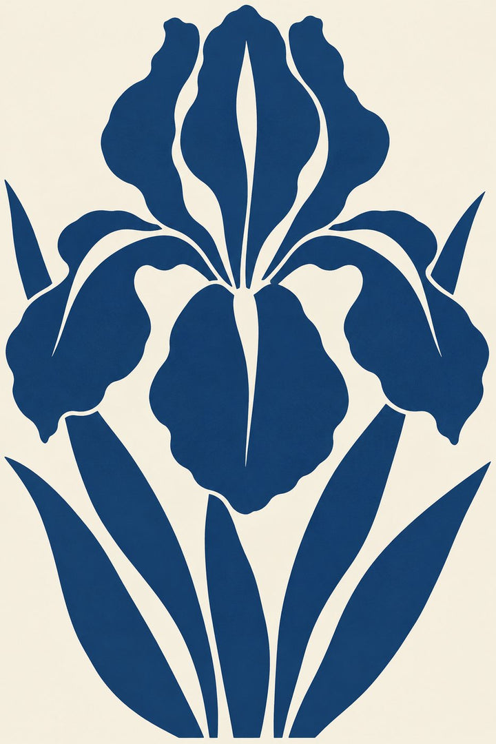 Iris Cutout (Blue), the unframed sheet