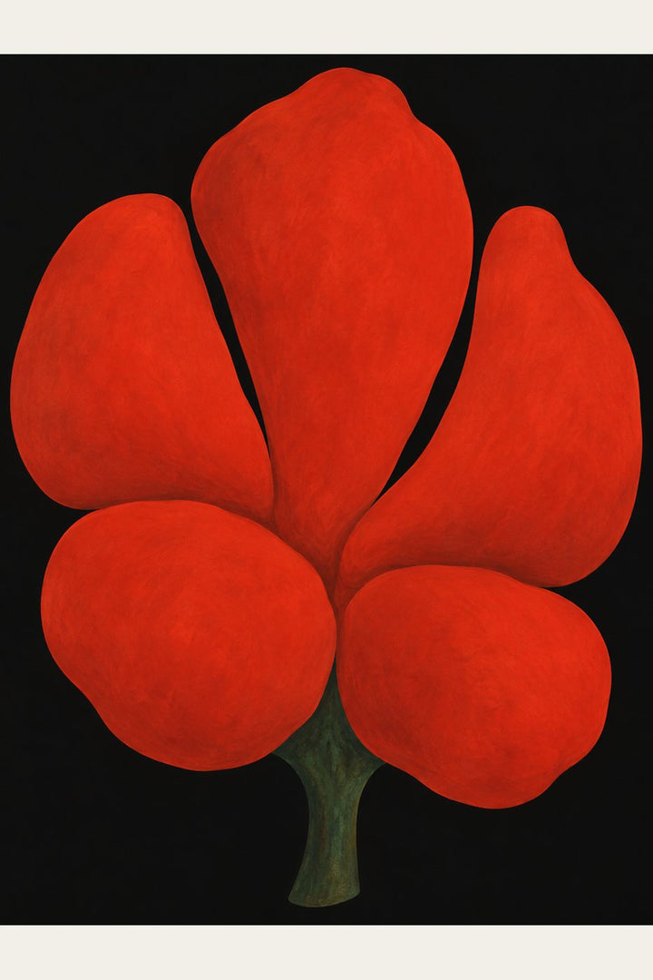 Red Pod, Black Field, the unframed sheet