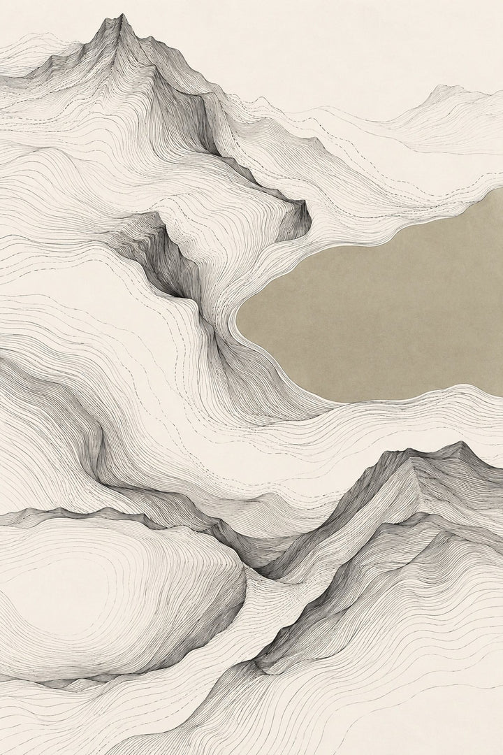 Contour, the unframed sheet.
