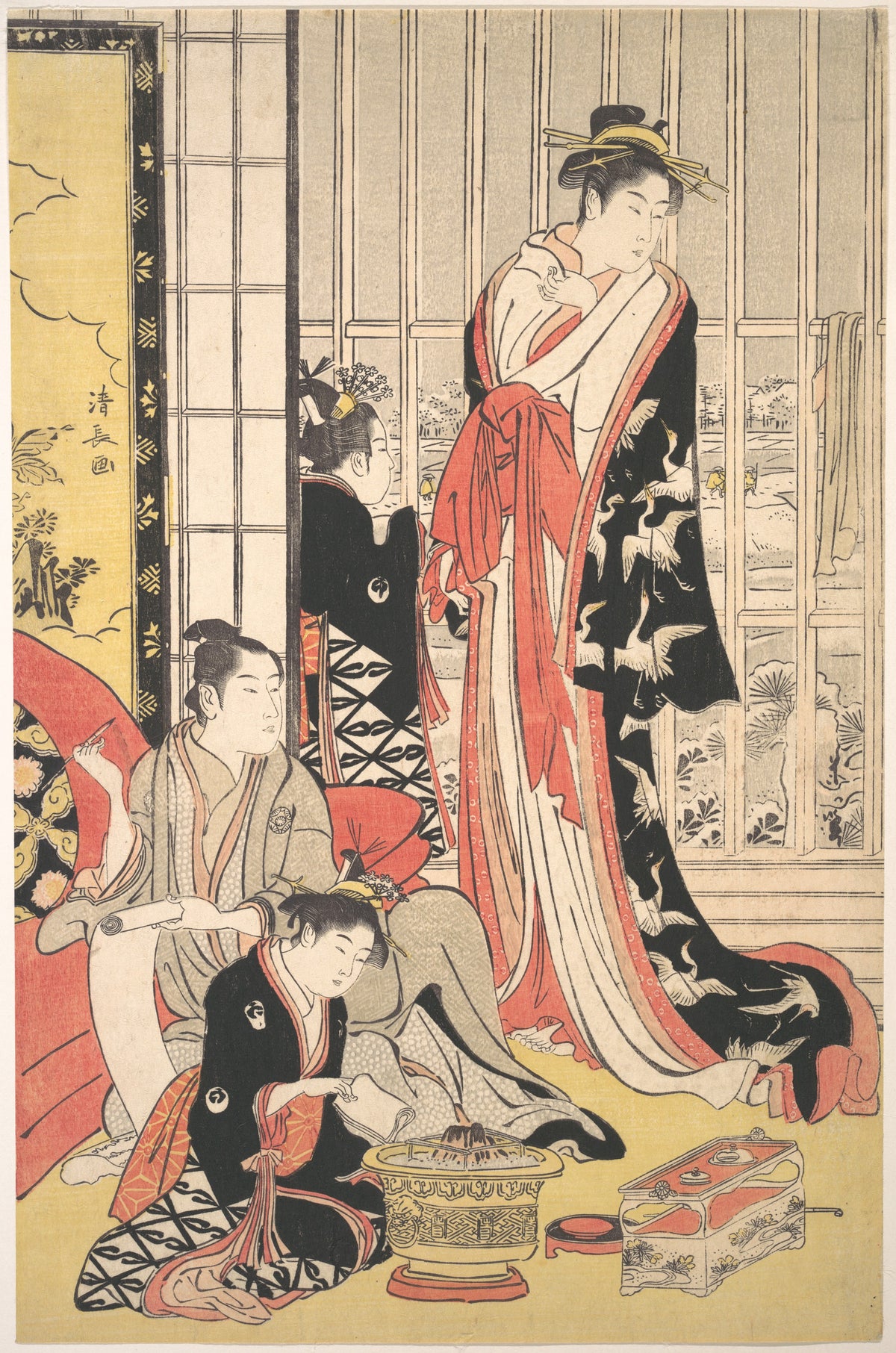 Interior Scene by Torii Kiyonaga. Public domain, The Metropolitan Museum of Art Open Access.