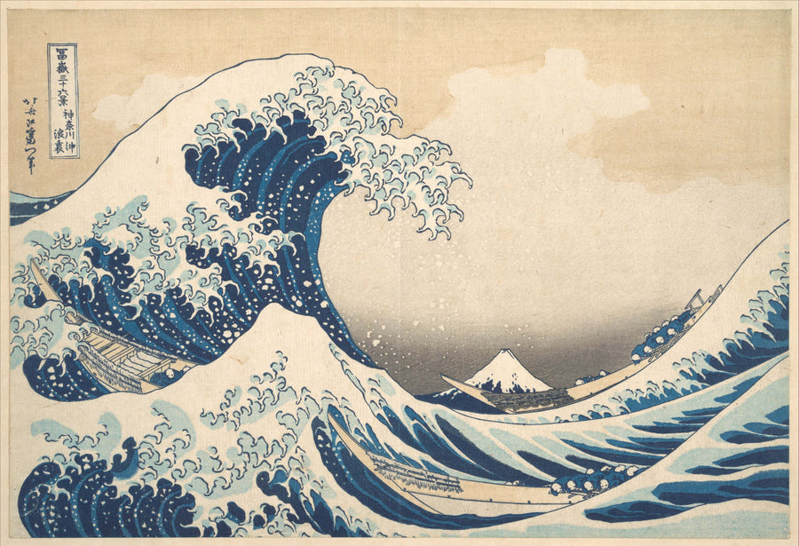 Under the Wave off Kanagawa by Katsushika Hokusai. Public domain, The Metropolitan Museum of Art Open Access.