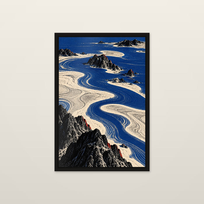 Channels, shown at 8 x 12 in / Unframed