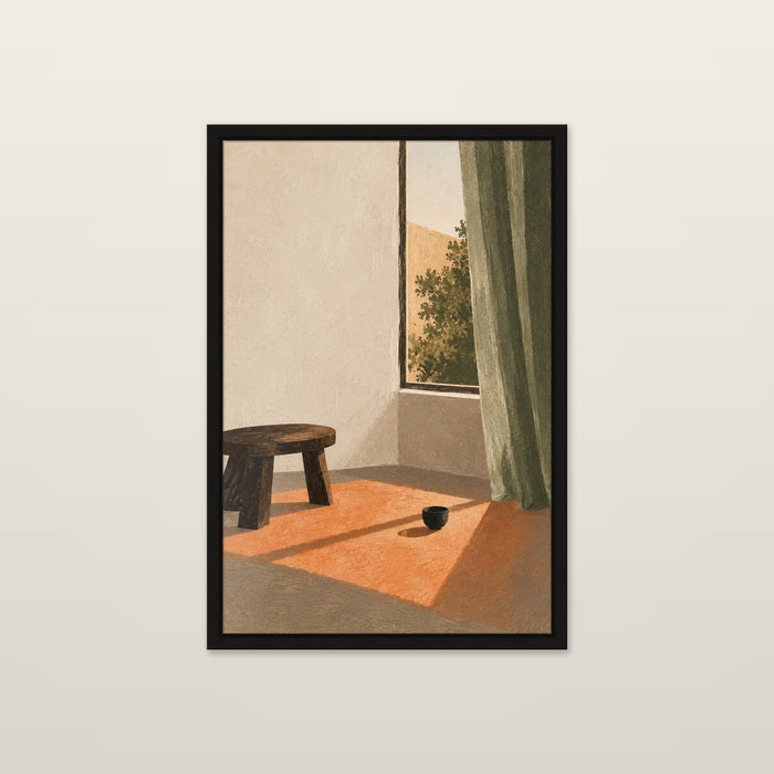 Stool, Late Sun, shown at 8 x 12 in / Unframed