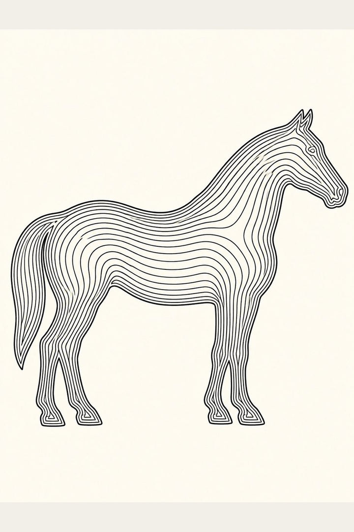 Contour Horse, the unframed sheet