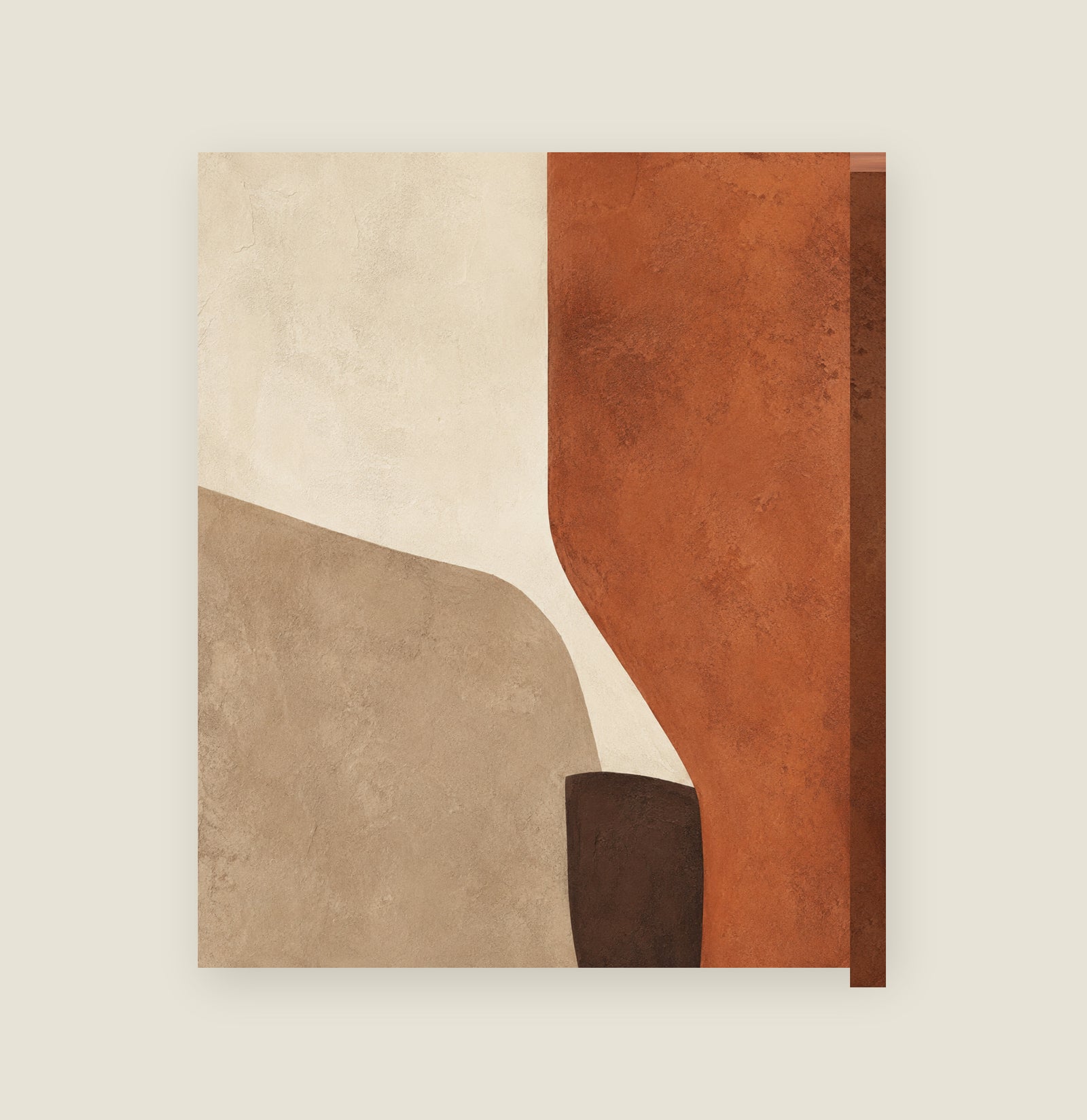 Earth Study Rust Field on stretched canvas, 16 by 20 inches, gallery-wrapped with the image continuing around the side edge.
