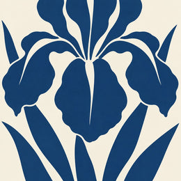 Iris Cutout (Blue), the unframed sheet