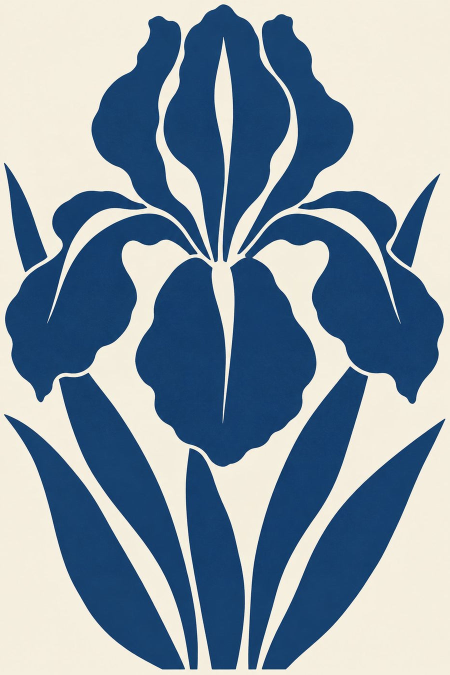 Iris Cutout (Blue), the unframed sheet