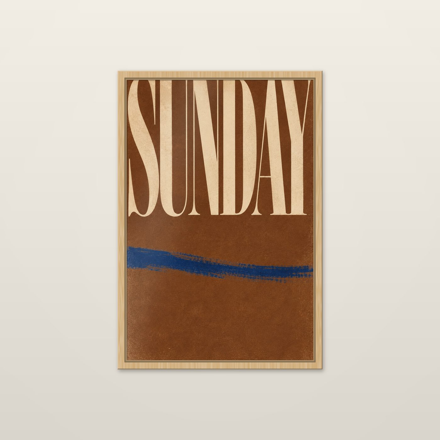 Sunday by OVREL in a natural oak frame.
