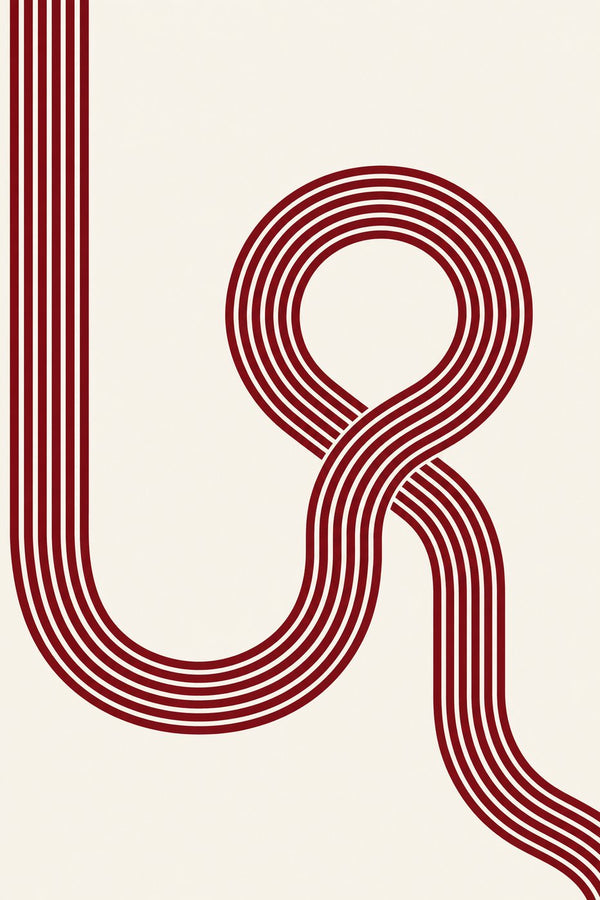 Oxblood Ribbon Loop, the unframed sheet