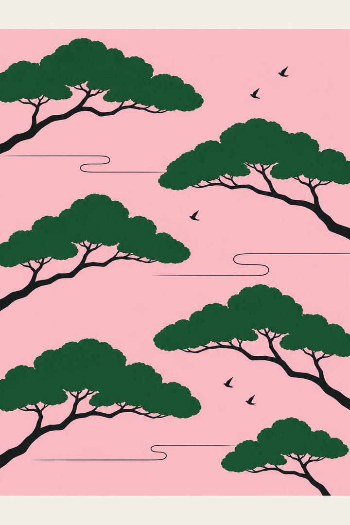 Pink Forestscape, the unframed sheet