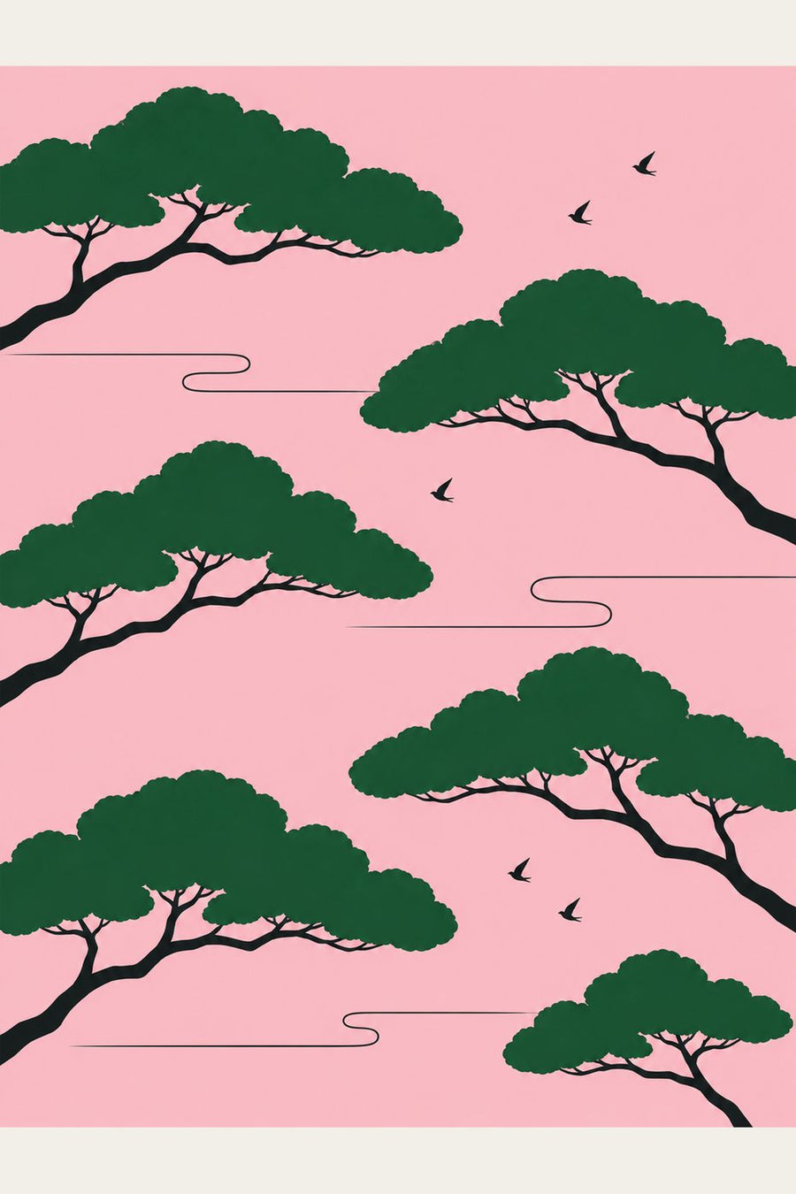 Pink Forestscape, the unframed sheet