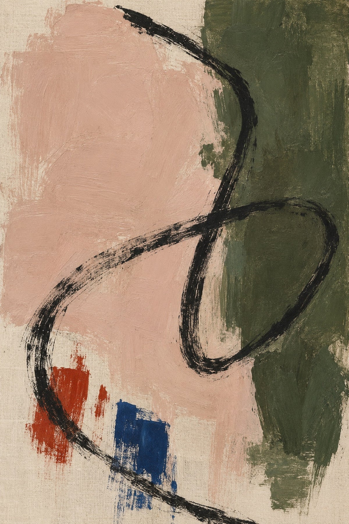 Loop, Blush and Olive, the unframed sheet.