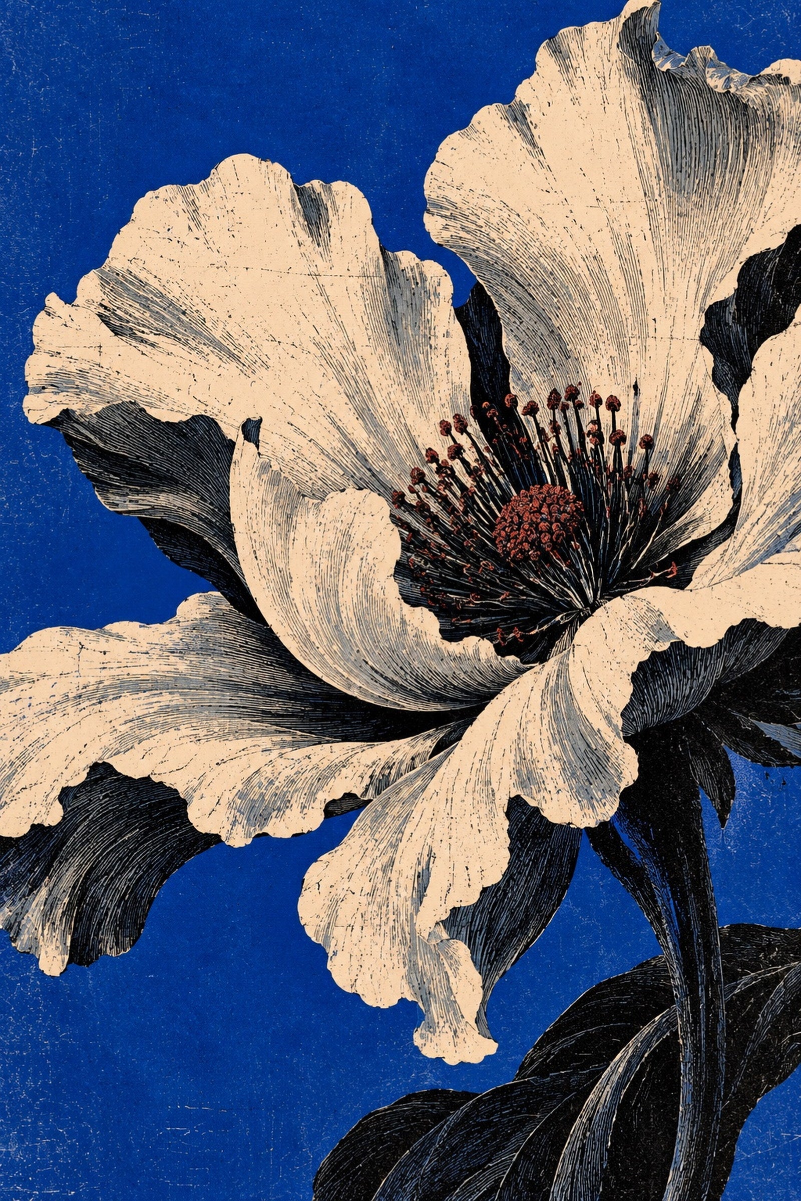 Petal Study, the unframed sheet.