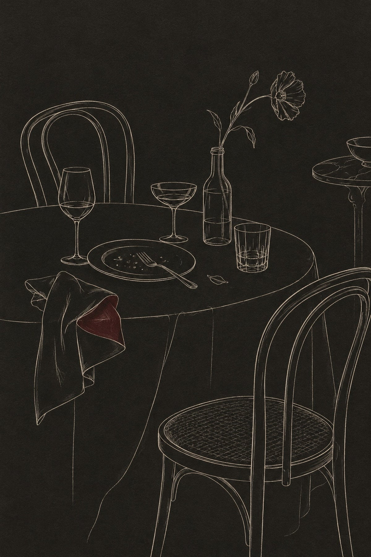 After Dinner, the unframed sheet.