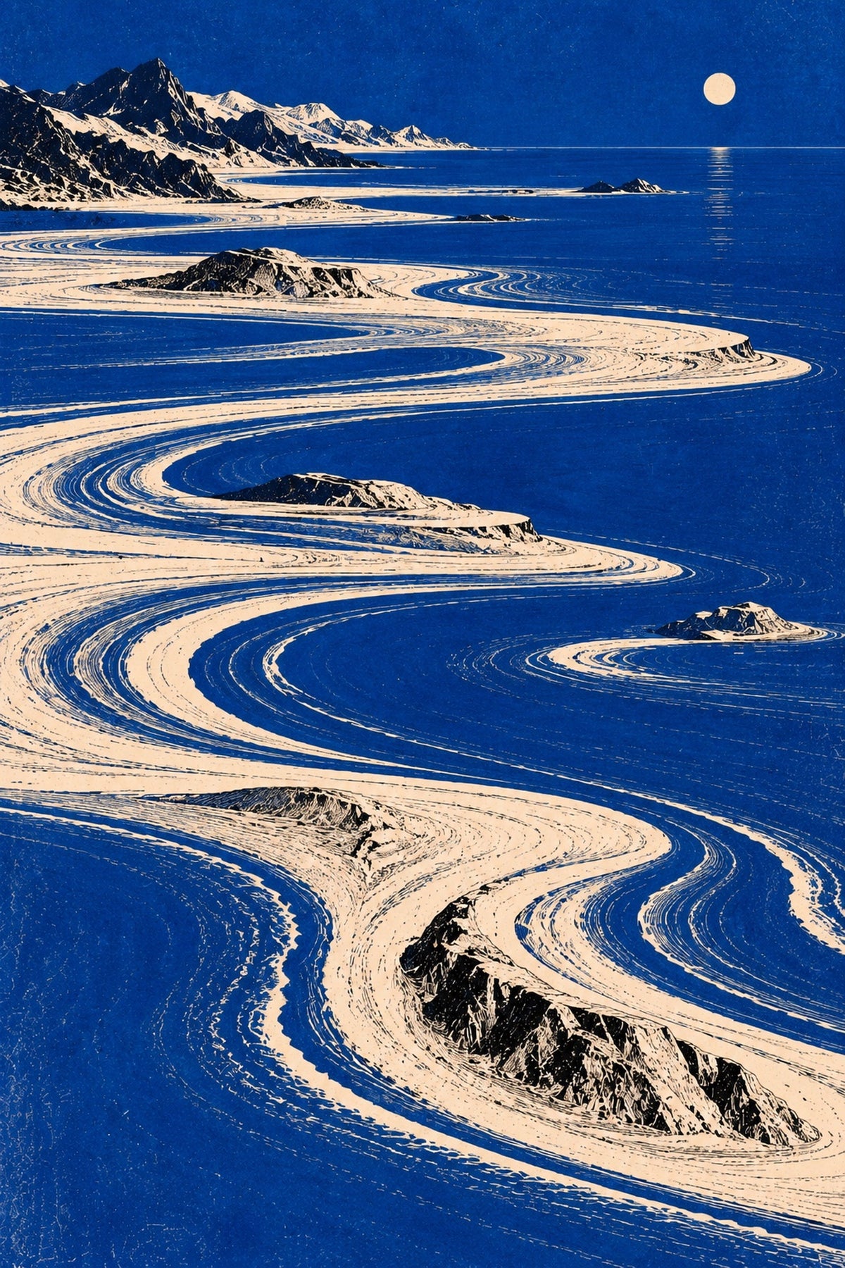 Inlets, the unframed sheet.