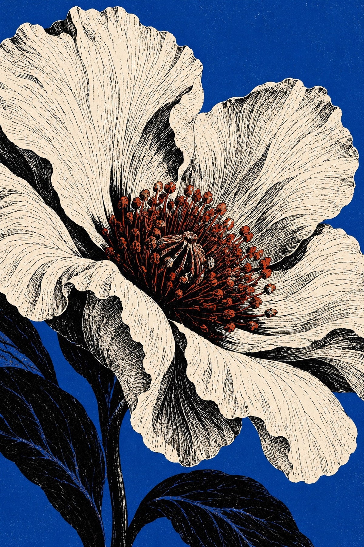 Bloom, Engraved, the unframed sheet.