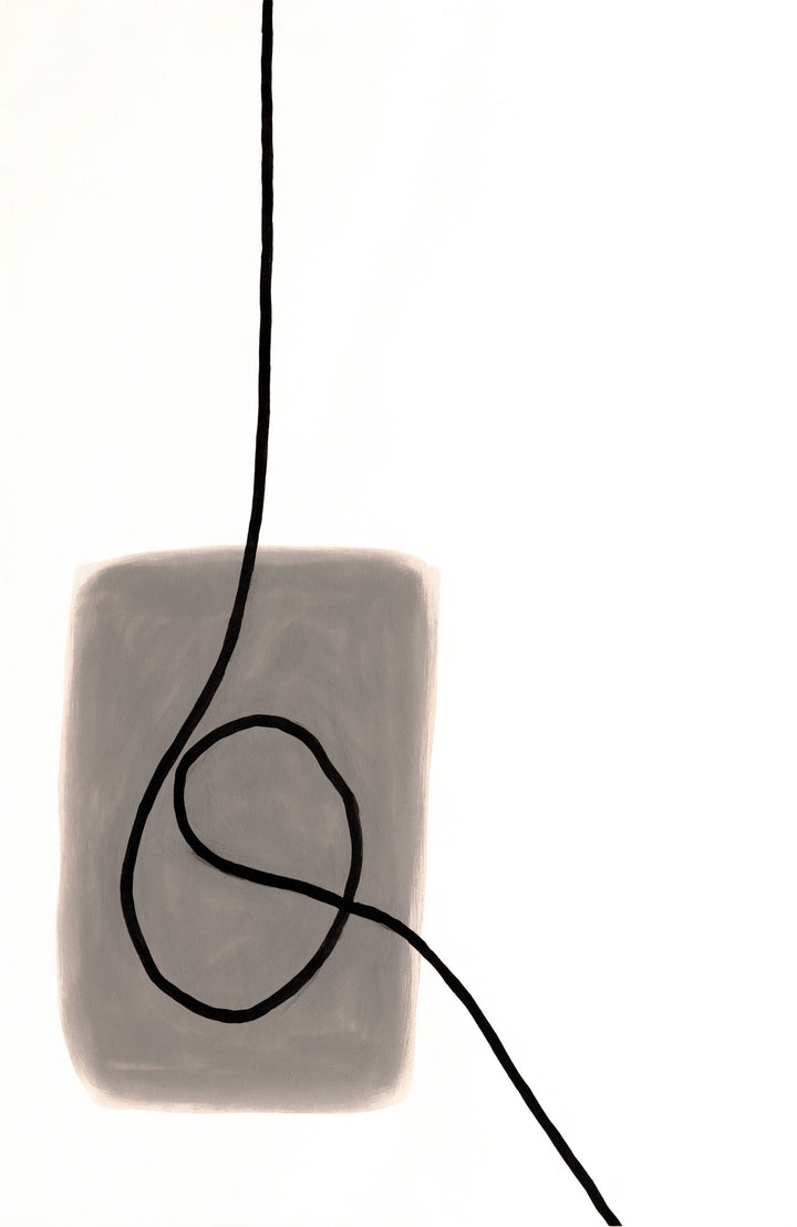 Grey Block, Black Thread, the unframed sheet.