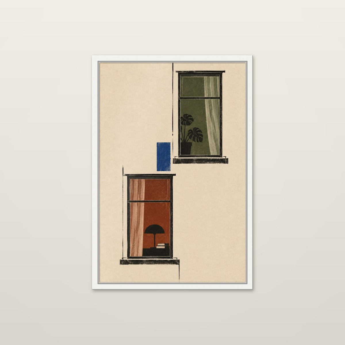 Two Windows by OVREL in a white frame.