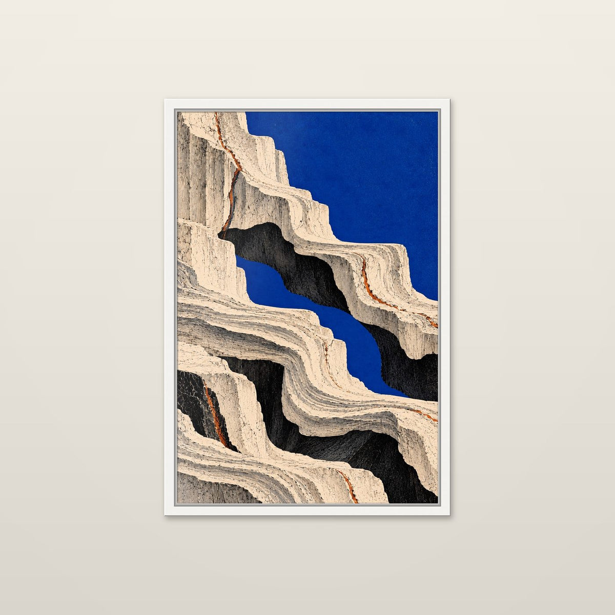 Strata by OVREL in a white frame.