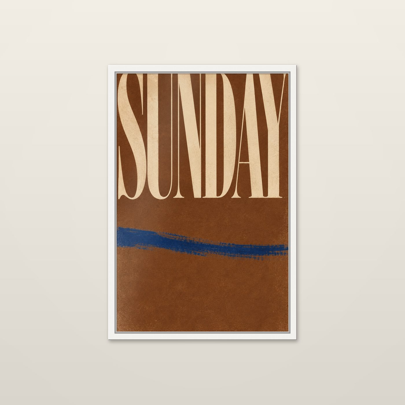 Sunday by OVREL in a white frame.